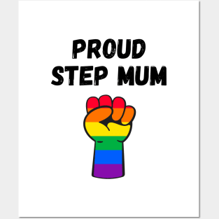 Proud Step Mum Rainbow Pride T Shirt Design Posters and Art